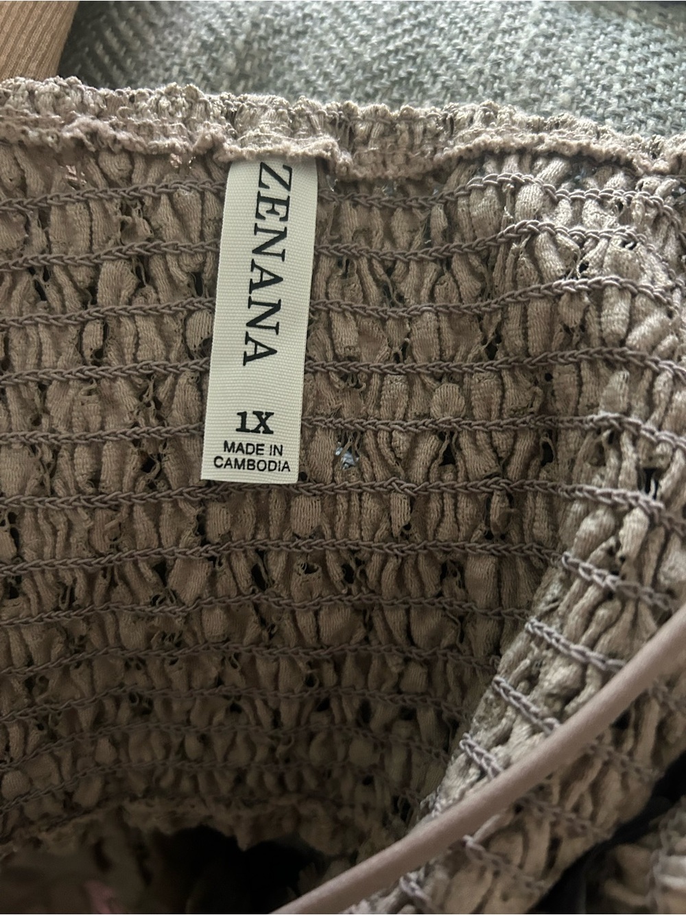 Zenana Outfitters Floral Lace Bralette - Taupe - Picture 4 of 4